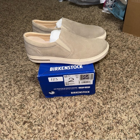 Birkenstock Oswego Taupe Slip On Sneakers Beige Men’s Size EU 45 US 12 - Picture 1 of 6